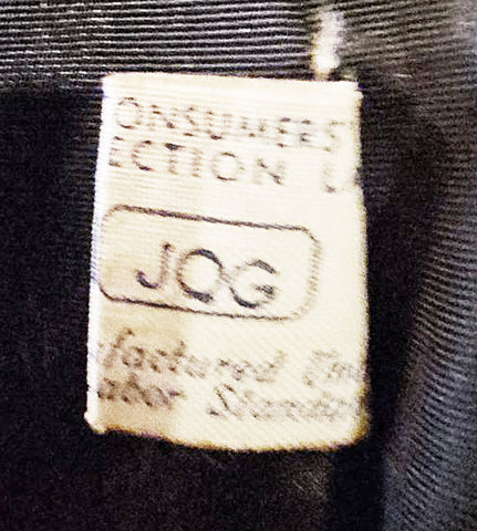 VINTAGE ABE REINIS ORIGINALS BLACK EVENING COAT WITH  WOOL CREPE & SATIN DECORATION