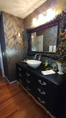 NEW - BARBARA HOME FINE WALLPAPER (1 ROLL) EDOMINA DARK BROWN PALM FRONDS WALLPAPER RASCH MADE IN GERMANY