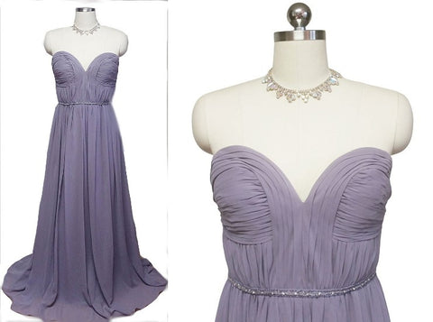 FROM MY OWN PERSONAL COLLECTION - GORGEOUS BARI JAY SILVER SPARKLING RHINESTONES, PURPLE AND SILVER SHOT BEADED CHIFFON EVENING GOWN IN SPRING VIOLET