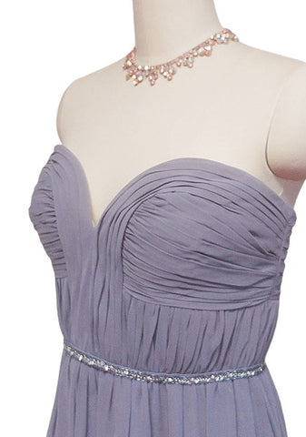 FROM MY OWN PERSONAL COLLECTION - GORGEOUS BARI JAY SILVER SPARKLING RHINESTONES, PURPLE AND SILVER SHOT BEADED CHIFFON EVENING GOWN IN SPRING VIOLET
