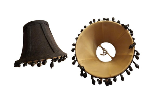VINTAGE EUROPEAN STYLE WALL SCONCE FIXTURE CHANDELIER 5 BLACK BELL SHADES LAMP WALL PLUG LAMP 5 SHADE LIGHTING FIXTURE - PLUGIN CHANDELIER