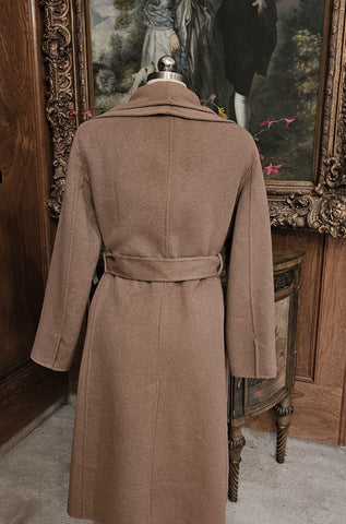 NEW WITH TAG - WOOL WRAP COAT WITH BELT AND DOUBLE COLLAR - NEVER WORN