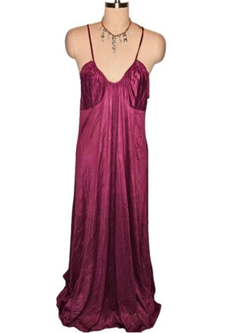 VINTAGE CRANBERRY LACE PEIGNOIR AND NIGHTGOWN SET - SIZE LARGE