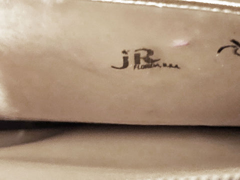 VINTAGE 1960s RJ FLORIDA USA GOLD PURSE WITH LARGE TORTOISE COLORED HANDLES