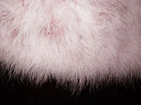 GORGEOUS MARABOU & SATIN STOLE OR BED JACKET IN TICKLE ME PINK PLUS A BONUS OF A LACE-TRIMMED DUST COVER STORAGE BAG - WOULD MAKE A WONDERFUL GIFT