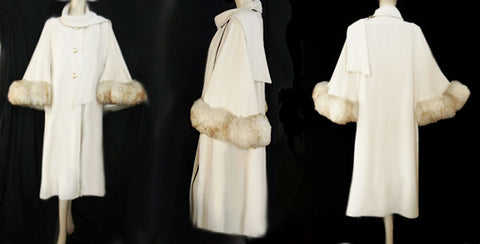 *FROM MY OWN PERSONAL COLLECTION - GLAMOROUS VINTAGE KASHMIRACLE SHEARLING CAPE LIKE COAT - ABSOLUTELY BREATHTAKING!