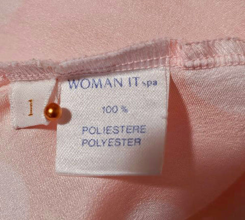 VINTAGE MADE IN ITALY LA PERLA SLIPPY SMOOTH SATIN AND LACE NIGHTGOWN IN POWDER PINK