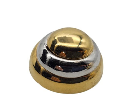 VINTAGE DESIGNER LANVIN PARIS GOLD TONE BEEHIVE CLIP ON SIGNATURE EARRINGS