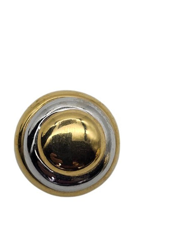 VINTAGE DESIGNER LANVIN PARIS GOLD TONE BEEHIVE CLIP ON SIGNATURE EARRINGS