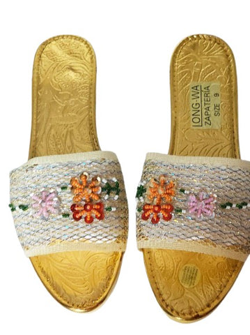 VINTAGE NEW OLD STOCK LONG WA ZAPATERIA MULES SLIP ONS SANDALS PHILIPPINES SIZE 9