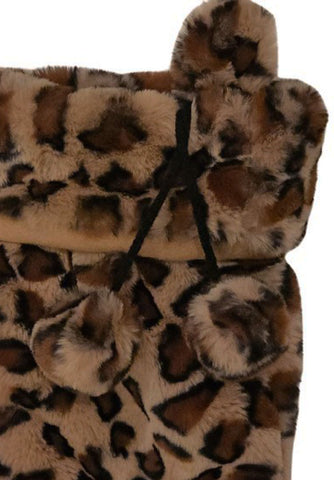 NEW EXTRA LARGE PLUSH LEOPARD ANIMAL PRINT CHRISTMAS STOCKING - SO SOFT!