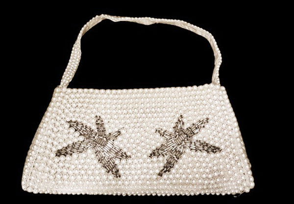 1960s Steel and Glass Beaded factory Evening Bag