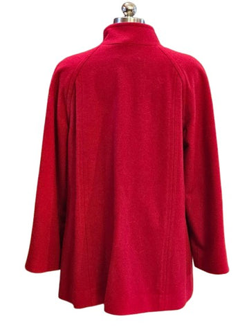 PENDLETON RED 100% MERINO WOOL BELTED COAT HOLLYWOOD BACK L/XL FITS 10-12