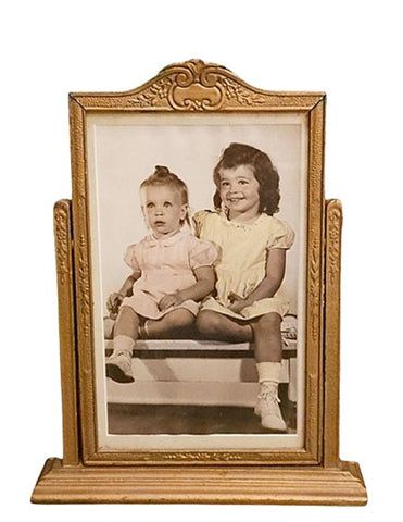 VINTAGE 1940s ART DECO GOLD SWIVEL TILT PICTURE FRAME