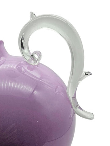 LAVENDER PLASTIC ROUNDED PITCHER WITH CLEAR UNIQUE HANDLE 80 OZ WATER ICE TEA