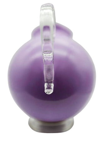 LAVENDER PLASTIC ROUNDED PITCHER WITH CLEAR UNIQUE HANDLE 80 OZ WATER ICE TEA