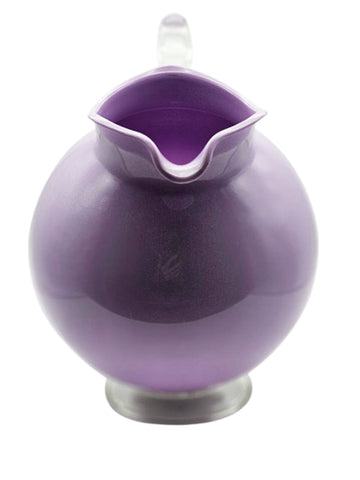 LAVENDER PLASTIC ROUNDED PITCHER WITH CLEAR UNIQUE HANDLE 80 OZ WATER ICE TEA