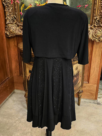 R & M RICHARDS SPARKLY COCKTAIL DRESS WITH BOLERO JACKET - WORN ONCE FOR AN HOUR