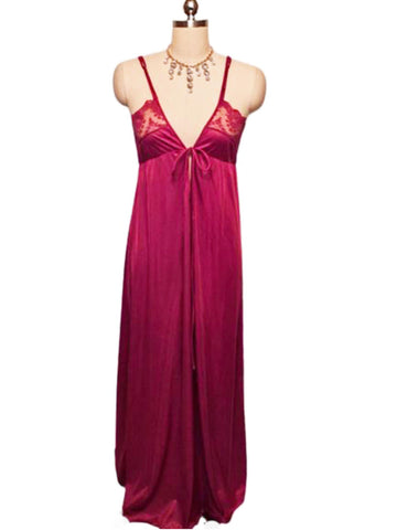 VINTAGE TEXSHEEN LACE PEIGNOIR AND NIGHTGOWN SET IN A SHADE OF AUTUMN LEAVES PEIGNOIR SET