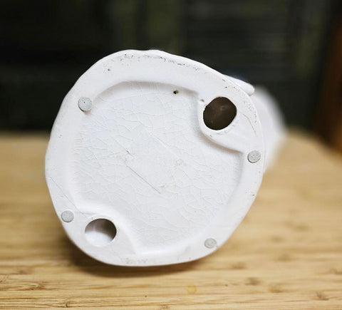 LARGE SIZE WHITE CERAMIC ROOSTER FOR FRENCH COUNTRY OR FARMHOUSE KITCHEN