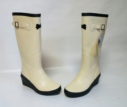 NEW - VICTORIA TRADING COMPANY HOPELESS ROMANTIC RAIN & GARDEN BOOTS IN VANILLA ICE CREAM