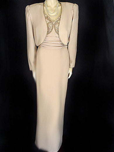 MACIS SWEETHEART STRAPLESS BEADED EVENING GOWN WITH BOLERO JACKET LARGE NEW WITH TAG 375