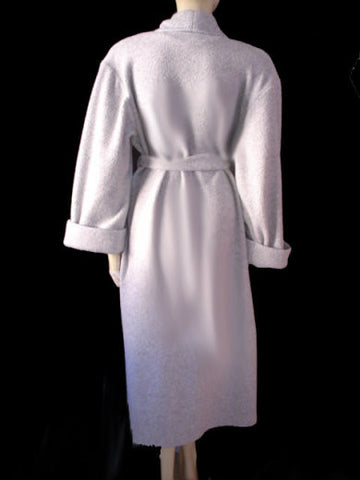 DIAMOND TEA FROM SAKS FIFTH AVENUE PRE-OWNED WRAP-STYLE COTTON ROBE IN TAHITIAN PEARL - SIZE MEDIUM