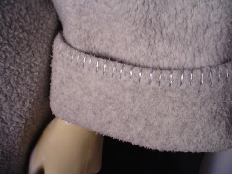 DIAMOND TEA FROM SAKS FIFTH AVENUE PRE-OWNED WRAP-STYLE COTTON ROBE IN TAHITIAN PEARL - SIZE MEDIUM