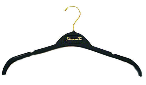 DIAMOND TEA BLACK WITH GOLD LETTERING HANGER FOR YOUR EXQUISITE DIAMOND TEA ROBES - (1 HANGER)
