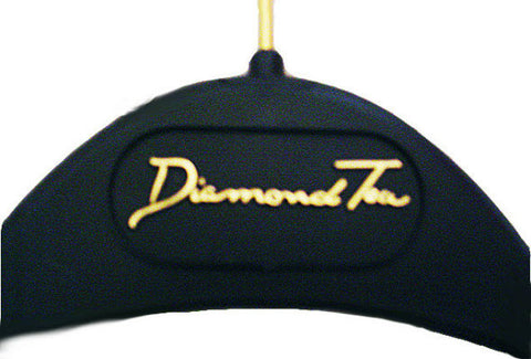 DIAMOND TEA BLACK WITH GOLD LETTERING HANGER FOR YOUR EXQUISITE DIAMOND TEA ROBES - (1 HANGER)