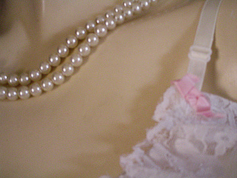 VINTAGE ROMANTIC FAIRYTALE “TREASURE” BY FARIS LACE RUFFLE GRAND SWEEP BUSTIER-LOOK NIGHTGOWN IN BREATHTAKING PINK