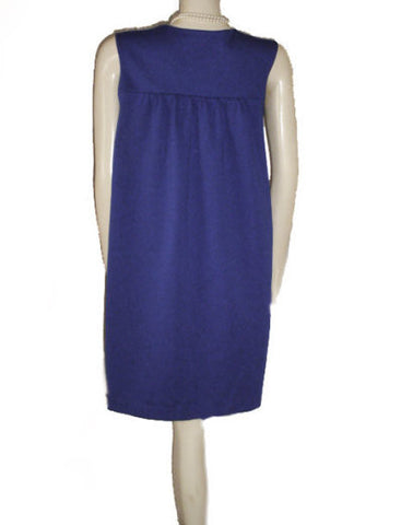 *BEAUTIFUL ELLE RAYON & SPANDEX BLACK FACETED SPARKLING “JEWELS” SHIFT DRESS IN ROYAL BLUE