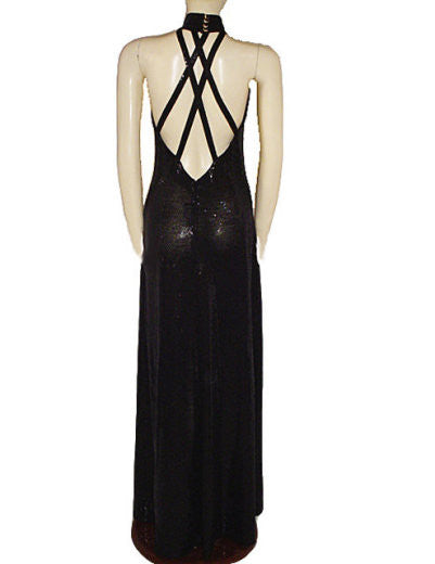 GORGEOUS ST. JOHN COUTURE BY MARIE GRAY BLACK PAILLETTES EVENING GOWN Vintage Clothing & Fashions | Midnight Glamour GORGEOUS ST. JOHN COUTURE BY MARIE GRAY BLACK PAILLETTES EVENING GOWN Vintage Clothing & Fashions | Midnight Glamour