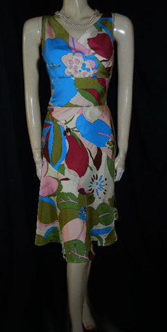 *LUSCIOUS PHILIP DICAPRIO FLORAL SILK DRESS - NEW WITH TAG