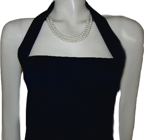 *BEAUTIFUL NEW YORK & CO. HALTER DRESS IN MIDNIGHT NAVY