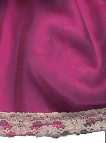 VINTAGE INTIME DOUBLE NYLON LACE PEIGNOIR & NIGHTGOWN SET IN RASPBERRY RIPPLE