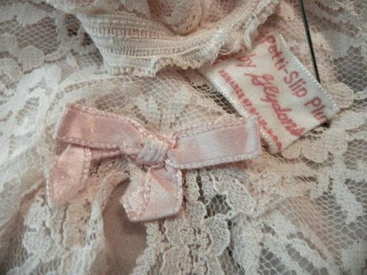 Vintage 50s 60s Kayser Lacy High Waist Silky Pettipants Slip