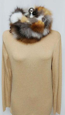 NEW - ADRIENNE LANDAU FLUFFY FOX COLLAR FROM NEIMAN MARCUS
