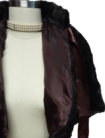 LUXURIOUSLY SOFT & PLUSH FAUX FUR CAPE / CAPELET / JACKET FOR OVER EVENING GOWNS, COCKTAIL DRESSES & PALAZZO PANTS OUTFITS