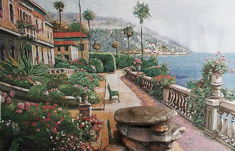NEW - EXTRA LARGE BELLA AMALFI GRANDE HEAVY WALL TAPESTRY BY MANUAL WOODWORKERS & WEAVERS - (1 WALL TAPESTRY)