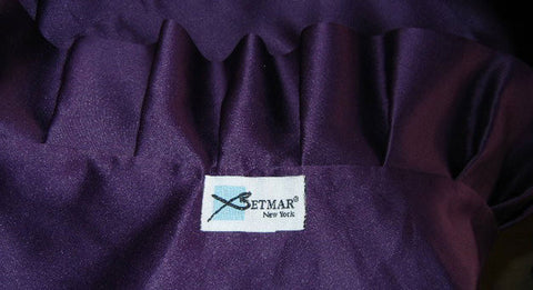 GLAMOROUS  VINTAGE BETMAR DUCHESS SATIN PLEATED EVENING STOLE IN ROYAL PLUM - PERFECT FOR THE HOLIDAYS