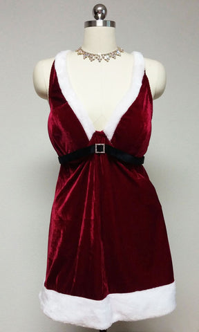 * NEW WITH TAGS - GORGEOUS SCARLET FAUX FUR CINEMA ETOILE SEDUCTIVE WEAR 3 PC SANTA PEIGNOIR, NIGHTGOWN & PANTIES SET - SIZE 1 X - WOULD MAKE A LOVELY GIFT