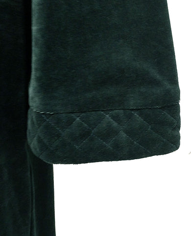 NEW -  DIAMOND TEA COTTON VELOUR ROBE WITH ZIP UP FRONT & QUILTED TRIM IN ASPEN - SIZE LARGE- #2 - WOULD MAKE A WONDERFUL GIFT