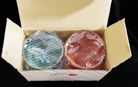 NEW OLD STOCK - FIESTA HOMER LAUGHLIN GEL MINI VOTIVE CANDLES IN A JAR (SET OF 2) - GENUINE LICENSED FIESTA