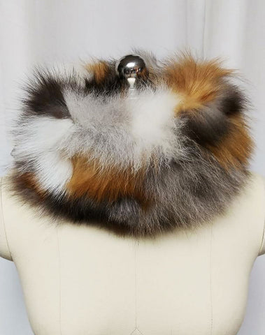 NEW - ADRIENNE LANDAU FLUFFY FOX COLLAR FROM NEIMAN MARCUS