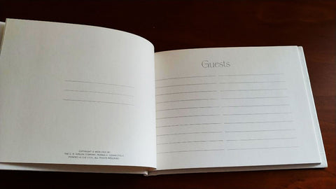 VINTAGE 1970S NEW OLD STOCK CR GIBSON TROUSSEAU GUEST BOOK FOR ENGAGEMENT, WEDDING, RETIREMENT PARTY, ANNIVERSARY, FUNERAL, PARTY, QUINCEANERA