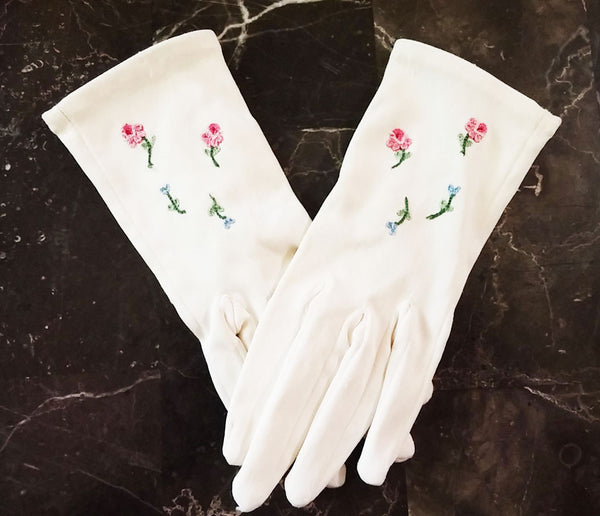 小物 h.NAOTO Flower ribbon glove Kobolt Garden - Fuchsia | Hestra Gloves