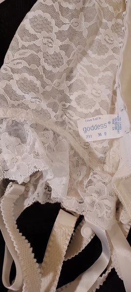 Vintage 80s/70s Nwot Merry Widow Lace 32c By Goddess