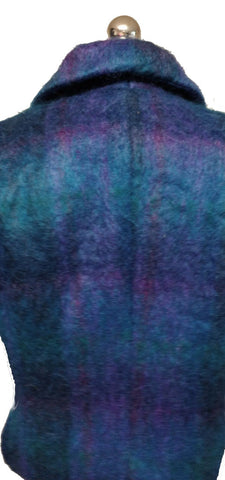 *BEAUTIFUL VINTAGE HARRIS / WALLACE MOHAIR JACKET IN STUNNING COLORS OF NORTHERN LIGHTS