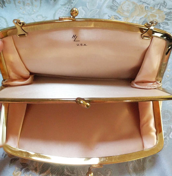 Vintage Purse 1960’s Metal Gold Mini Purse 2024 Evening Bag Made In Japan